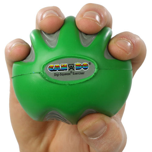 CanDo Digi-Squeeze Hand Exerciser – Medium, Moderate Resistance (Green)