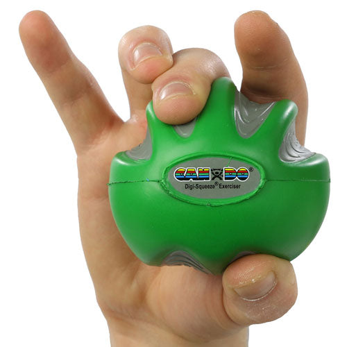 CanDo Digi-Squeeze Hand Exerciser – Medium, Moderate Resistance (Green)