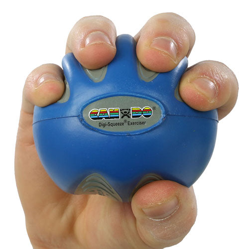 CanDo Digi-Squeeze Hand Exerciser – Medium, Firm Resistance (Blue)