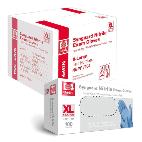Synguard Nitrile Exam Gloves, X-Large - 10 Boxes/Case