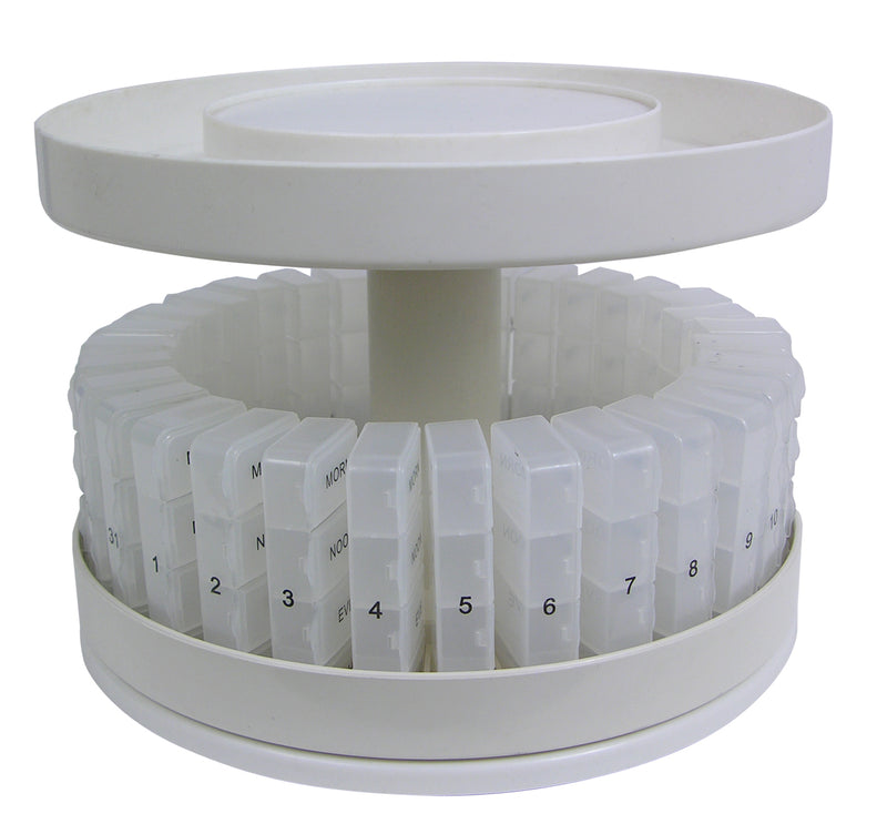 Revolving Medicine Center W/31daily Pill Compartments