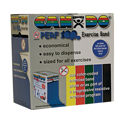 Cando No Latex Exercise Band Green Medium 100yd Dspnser Box