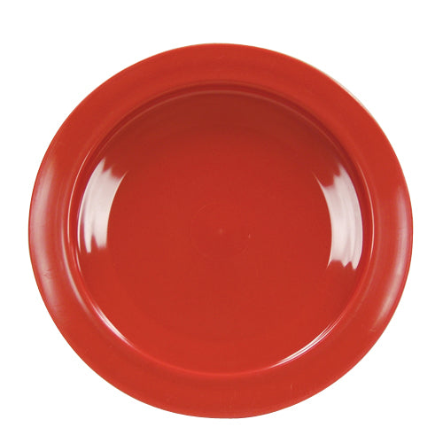 Red Inner-Lip Plate for Easy Dining Assistance