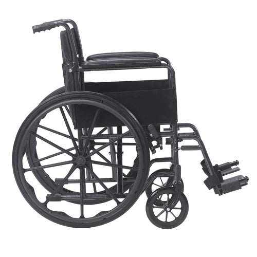 Drive Wheelchair 18" with Fixed Full Arms and Swingaway Detachable Footrests