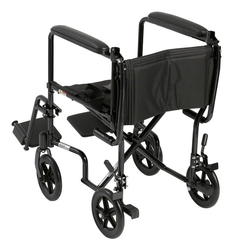 Lightweight Wheelchair Transport – 17" Seat, Black