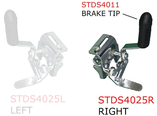 Right Brake for Viper Plus Wheelchair – Replacement Push-to-Lock Brake for Right Side