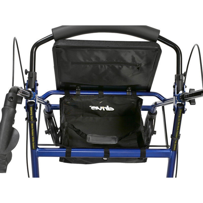 Drive Rollator 4-wheel With Pouch & Padded Seat Blue