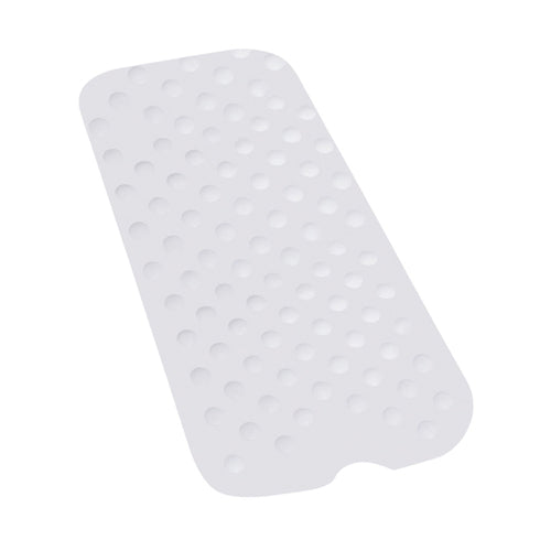 Large White Bathtub Safety Mat - 15.75" x 35.5" for Slip-Resistant Bathing