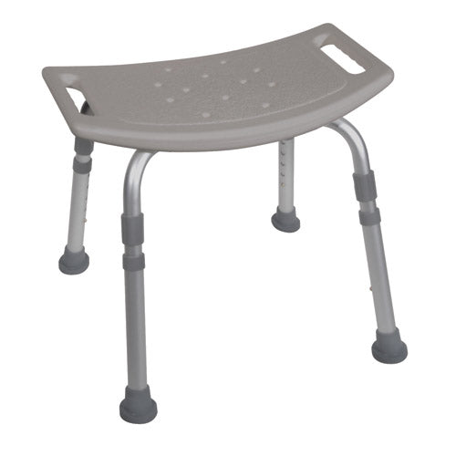 Drive Shower Safety Bench, Tool-Free Assembly, Grey, Without Back