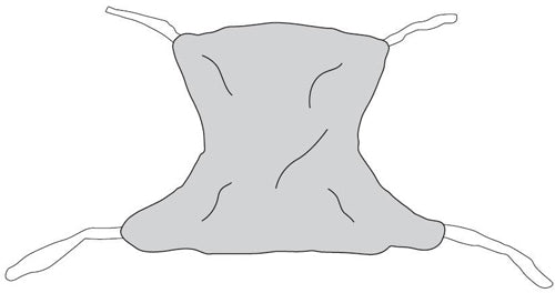 Large Mesh Patient Sling with Commode Opening for Full-Body Support