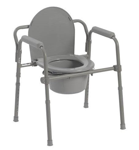 Drive Folding Steel 3-in-1 Commode – Versatile Space-Saving Design