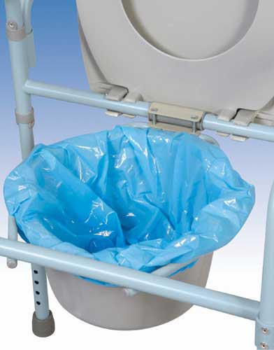 Carex Commode Pail Liners - Pack of 7 for Hygienic and Easy Disposal