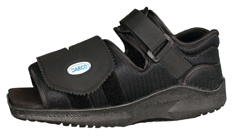 Darco Med-Surg Shoe, Black, Square-Toe, Men's Small