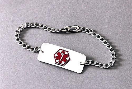 Medical ID Bracelet – Heart Design, Personalized Health Alert Bracelet