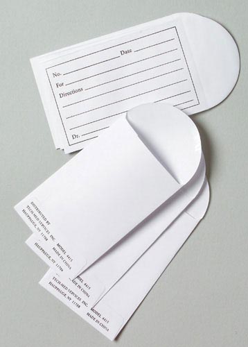 Pill Envelopes Box - 1000 Printed Envelopes for Medication Storage and Dispensing