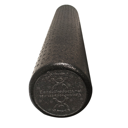 Cando Extra Firm Foam Roller – Black Composite, 6" x 36" Round