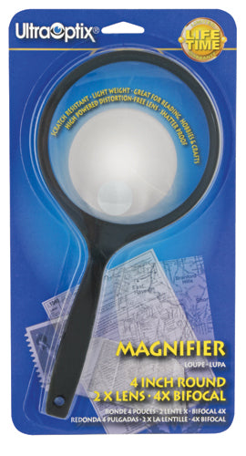 Round Magnifying Glass - 4x Magnification for Enhanced Clarity