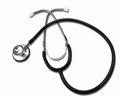 Dual-Head Black Stethoscope – 22" for Precise Auscultation and Comfort