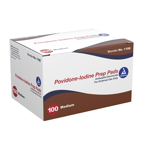 Povidone Iodine Prep Pads Bx/100