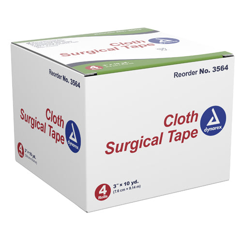 Surgical Silk Cloth Tape – 3" x 10 Yds, Box of 4