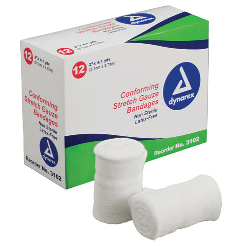 Dynarex Vital-roll Conforming Gauze Non-sterile 2  X 131  Pk/12