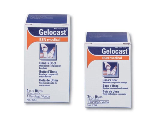 Gelocast Unna-Boot 4" x 10 Yards – Zinc Oxide and Calamine Coated Gauze for Wound Care