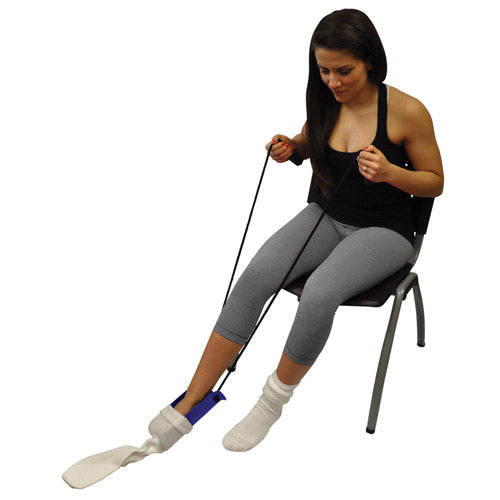 Sock Aid with Foam Handles for Easy Sock Wearing