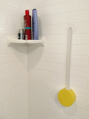 Long Handle Round Sponge for Easy Reaching and Bathing