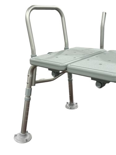 Blue Jay Bathroom Transfer Bench with Back – Sturdy and Adjustable