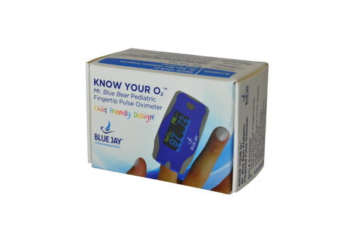 Blue Jay Pediatric Pulse Oximeter – Accurate SpO₂ and Pulse Rate Monitor for Children