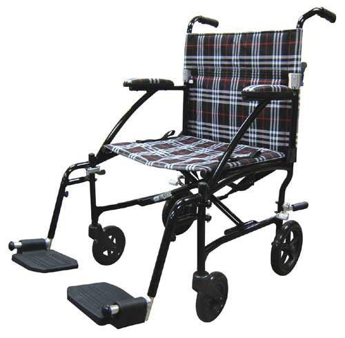 Fly-Lite Transport Chair – 19" Black for Easy Mobility and Comfort