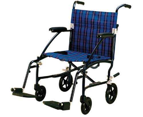 Fly-Lite Transport Chair – 19" Blue for Easy Mobility and Comfort