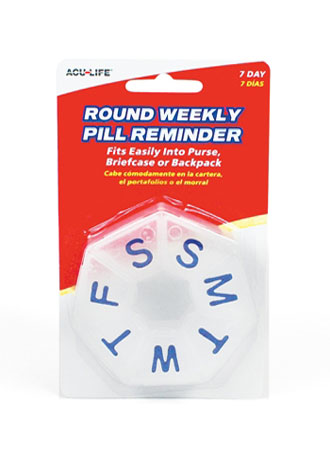 Round Weekly Pill Box - Compact and Efficient Organizer for Medication Management