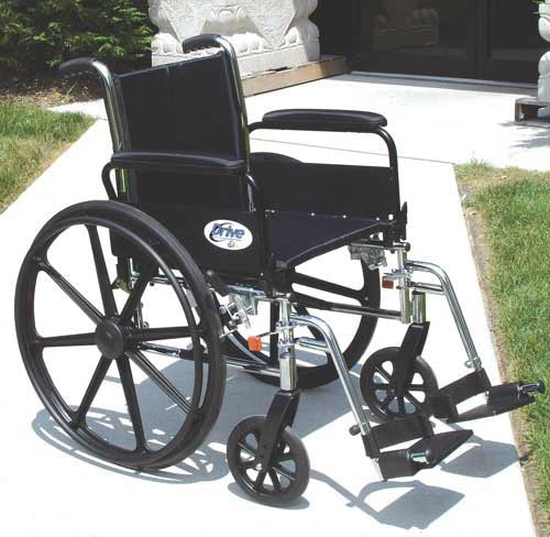 K3 Lightweight Wheelchair 16" with Detachable Desk Arms & Elevating Leg Rests - Cruiser III