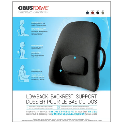 ObusForme Low Back Backrest Support