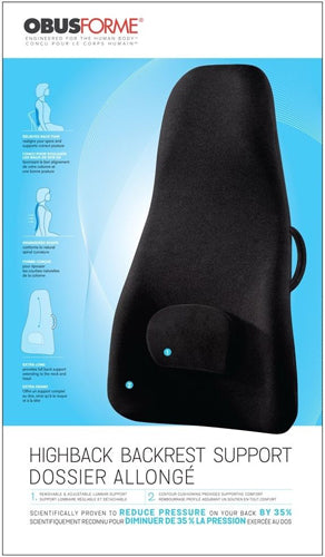 Highback Backrest Support Obusforme  Black  (boxed)