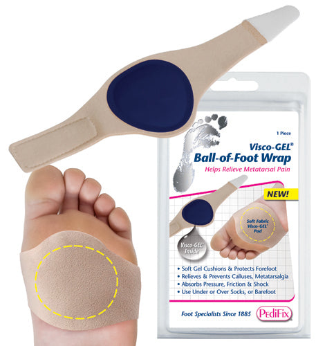 Visco-Gel Ball-of-Foot Wrap, Large for Pain Relief and Comfort