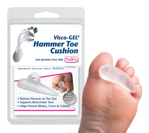 Visco-Gel Hammer Toe Cushion, Large, Left – Provides Cushioning and Relief for Hammer Toe Pain and Discomfort.