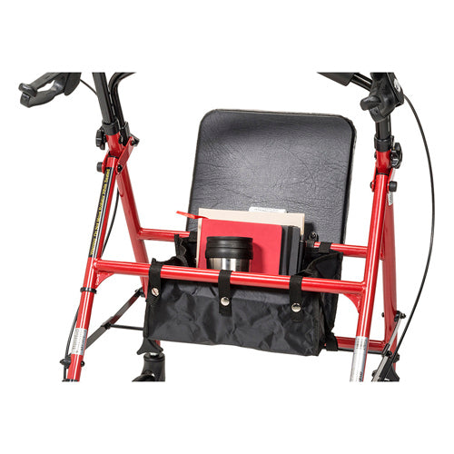 Steel Rollator, Red, with 6" Wheels - Knocked Down for Easy Assembly