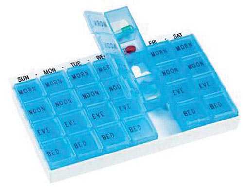 Medichest 7-Day Pill Organizer with 4 Daily Compartments