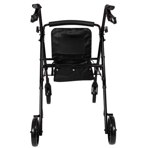 Aluminum Rollator, Height Adjustable - Black