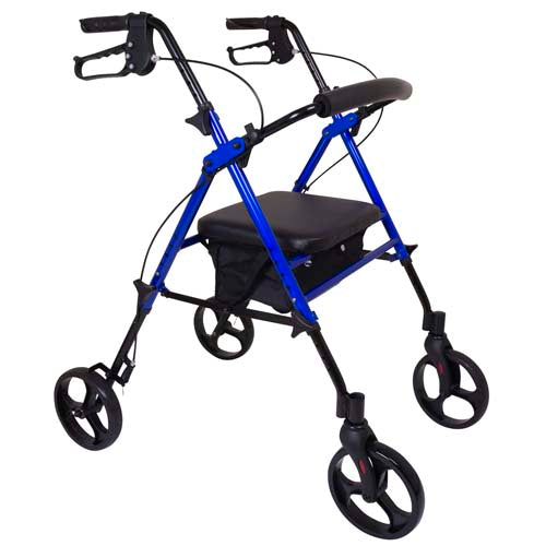 Aluminum Rollator, Height Adjustable - Blue