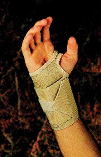 SportAid 7" Wrist Brace with Tension Strap, Medium, Left (Fits 3" - 3 1/2")