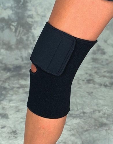 SportAid Knee Wrap, Black Neoprene, X-Large (Fits 17" - 19")