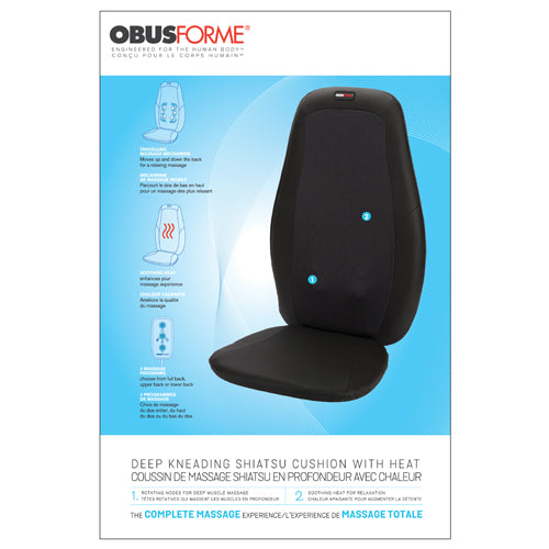 Deep Kneading Shiatsu Massage Cushion with Heat for Relaxation