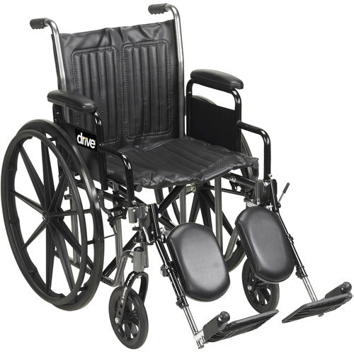 16" Wheelchair – Dual Axle, Detachable Full Arms, ELR's