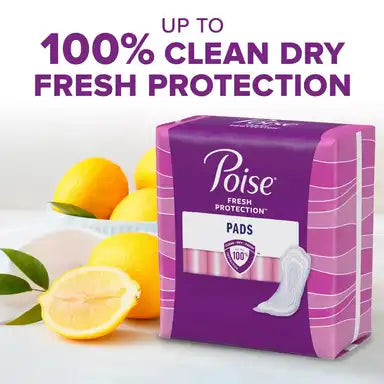 Poise® Bladder Control Pads - Fresh Protection™, Moderate & Light Absorbency