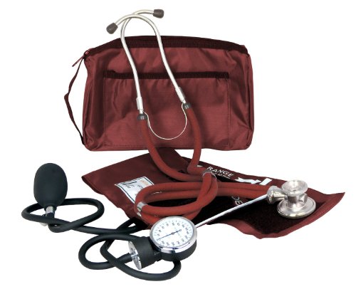 Blood Pressure Monitor & Sprague Stethoscope Combo Kit -  Burgundy