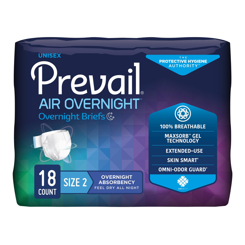 Prevail Air™ Overnight Unisex Adult Incontinence Brief - Heavy Absorbency