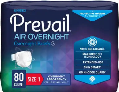 Prevail Air™ Overnight Unisex Adult Incontinence Brief - Heavy Absorbency